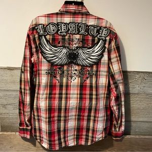 Loyalty plaid embroidered shirt size 3X